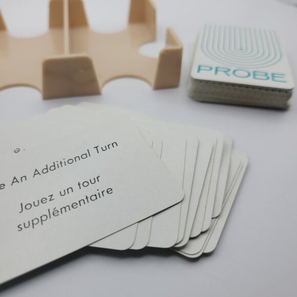 1964 Probe Game Replacement White Cards Piece Set Plastic Tray Holder Vintage - Picture 2 of 6